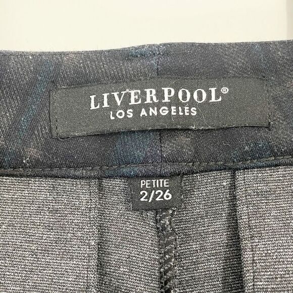 Liverpool Los Angeles Knit Kelsey Trousers in black / evergreen plaid - Women’s - Picture 4 of 6